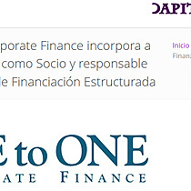 ONEtoONE Corporate Finance incorpora a Emilio Recoder como Socio y responsable de su divisin de Financiacin Estructurada
